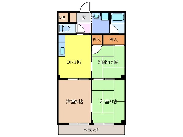 中村公園駅 バス20分  安松下車：停歩1分 2階の物件間取画像